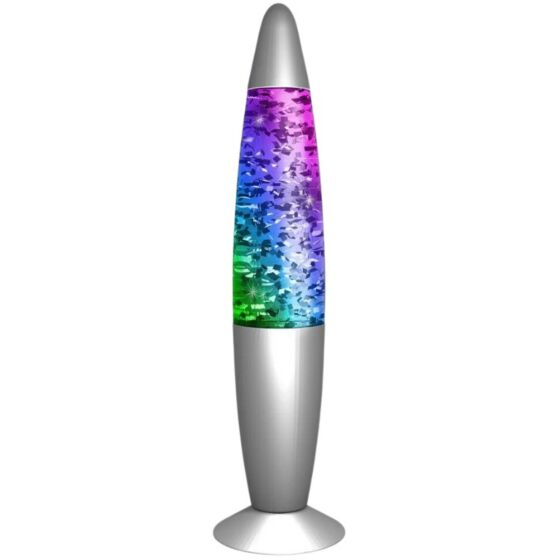 PartyFun Glitterlampa med Färgskiftande Ljus 34 cm
