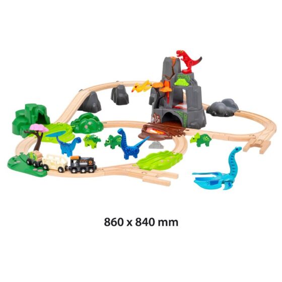 BRIO World Deluxe Dinosaurietåg med Vulkan