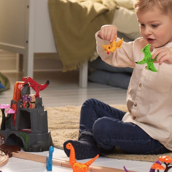 BRIO World Deluxe Dinosaurietåg med Vulkan