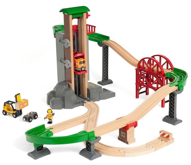 BRIO World Lyft och Last Lager Set
