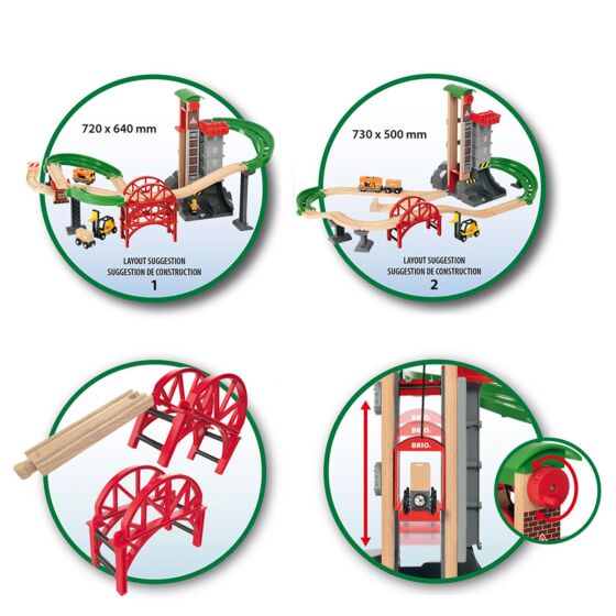 BRIO World Lyft och Last Lager Set