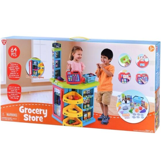 Lekbutik med lekmat och tillbehör