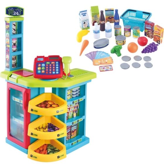 Lekbutik med lekmat och tillbehör