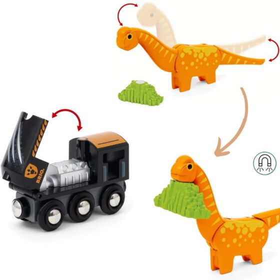 BRIO World runt tågset med dinosaurier