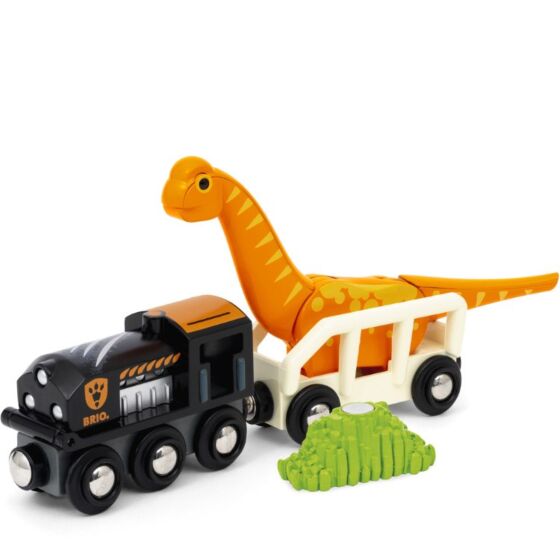 BRIO World runt tågset med dinosaurier