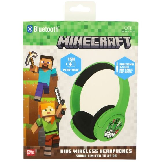 Minecraft Trådlösa On-Ear Hörlurar 85 dB