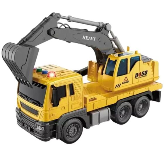 Leksakslastbil med Grävmaskinsarm och Ljus