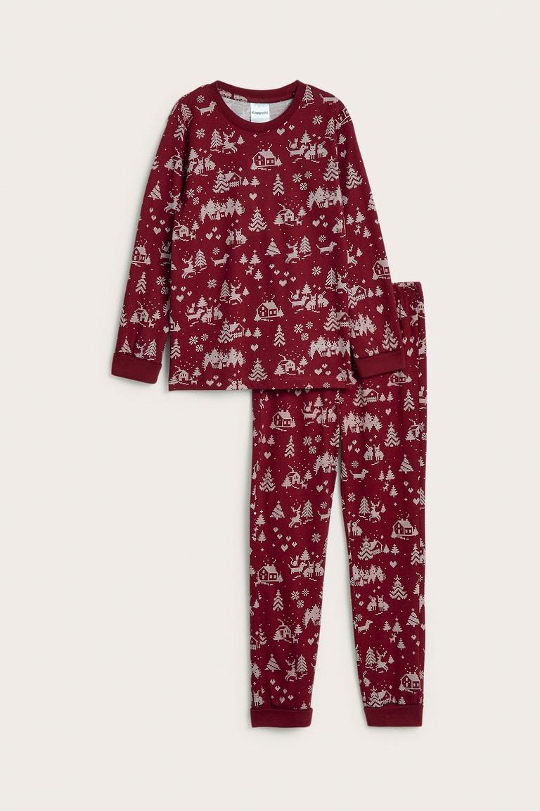 Ljusrosa mönstrad pyjamas för barn