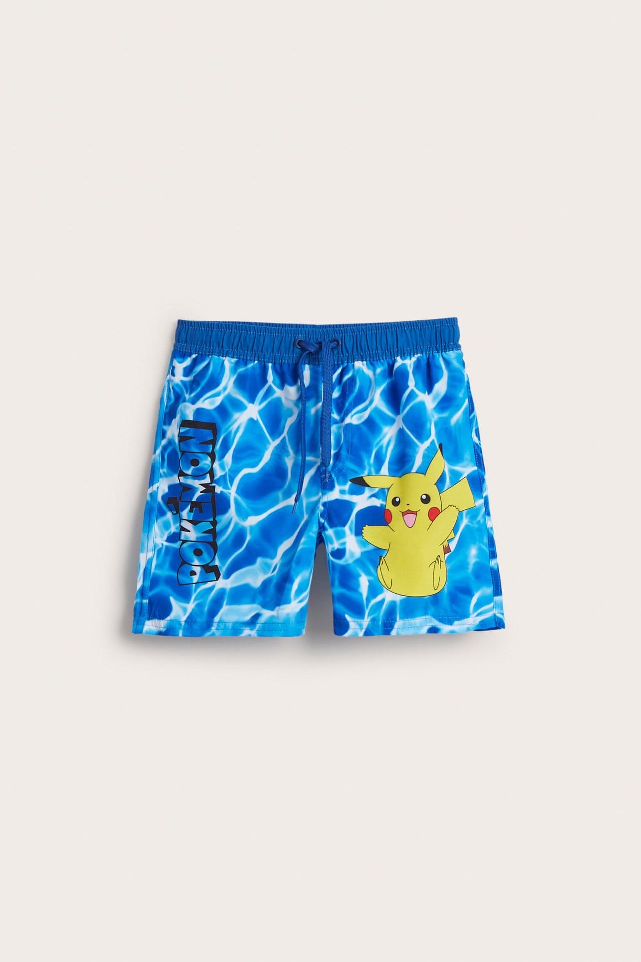 Turkosa badshorts med krokodilmönster för barn