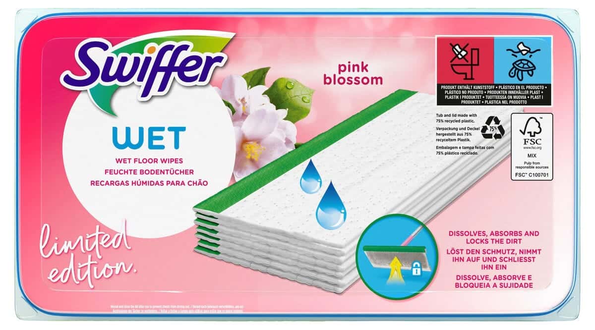 Swiffer Sweeper Fuktiga Golvdukar Rosa 24-Pack