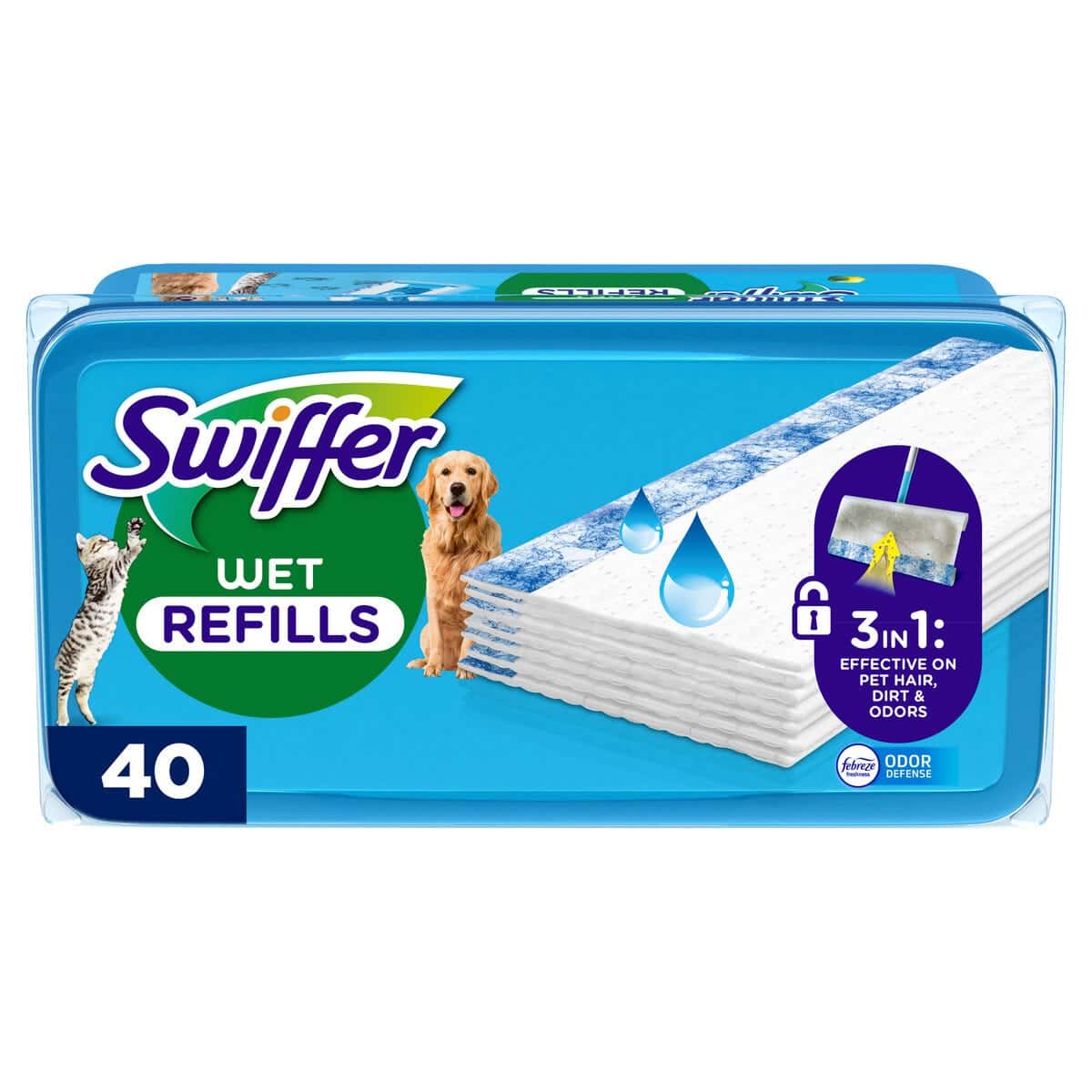 Swiffer Wet Pet fuktiga rengöringsdukar 40-pack