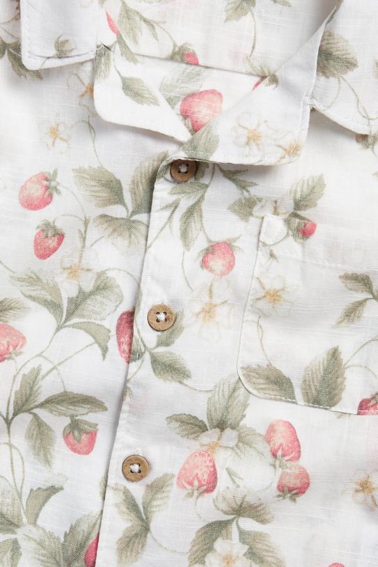 Offwhite baby skjorta med jordgubbsmönster