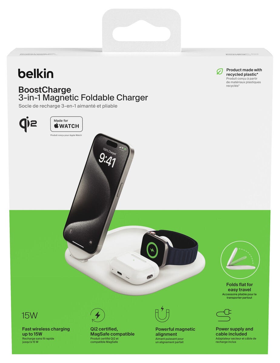 Belkin BoostCharge 3-i-1 laddstation WIZ029vf