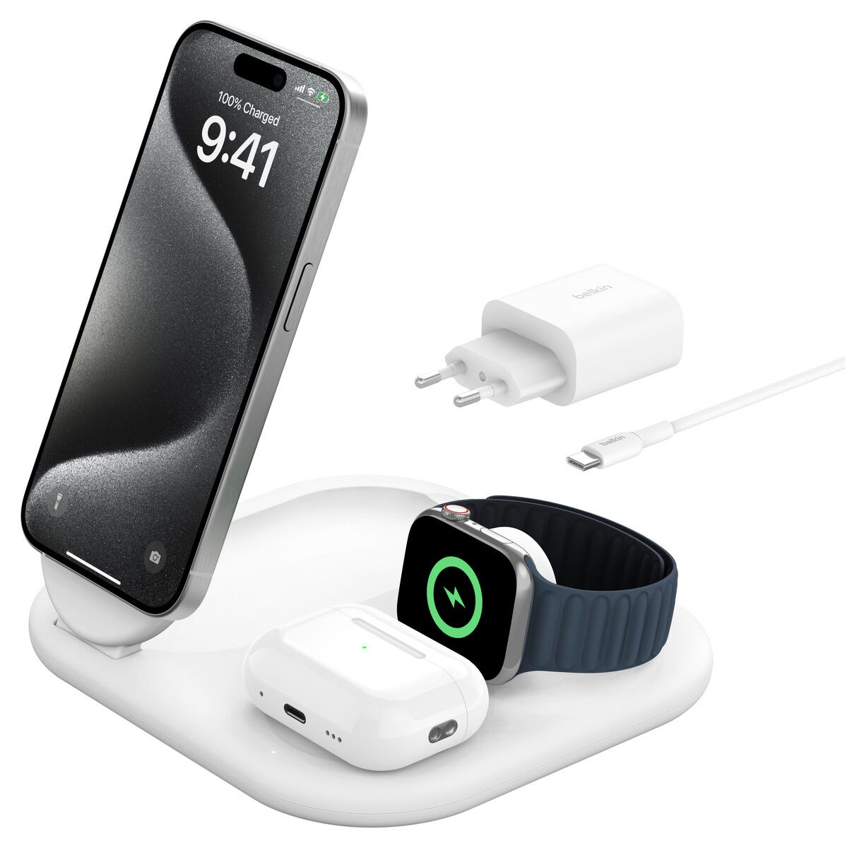 Belkin BoostCharge 3-i-1 laddstation WIZ029vf
