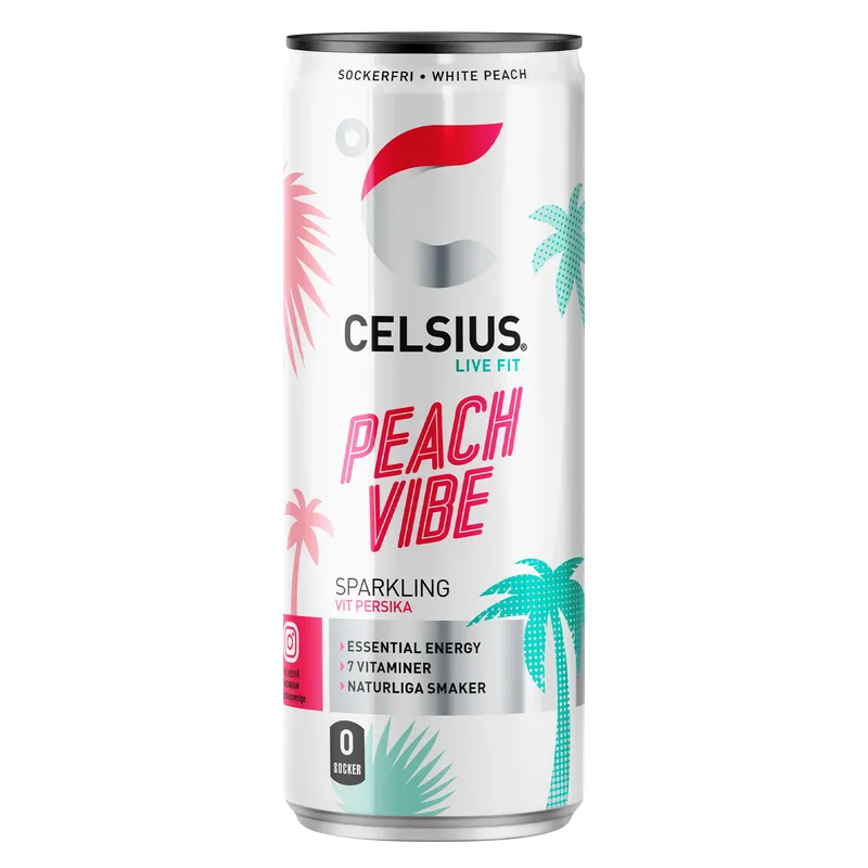 CELSIUS Peach Vibe Energy Drink Pack