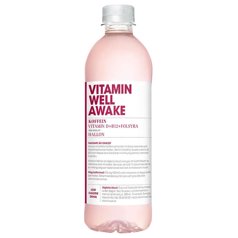 12 x Vitamin Well Awake Hallon 500 ml