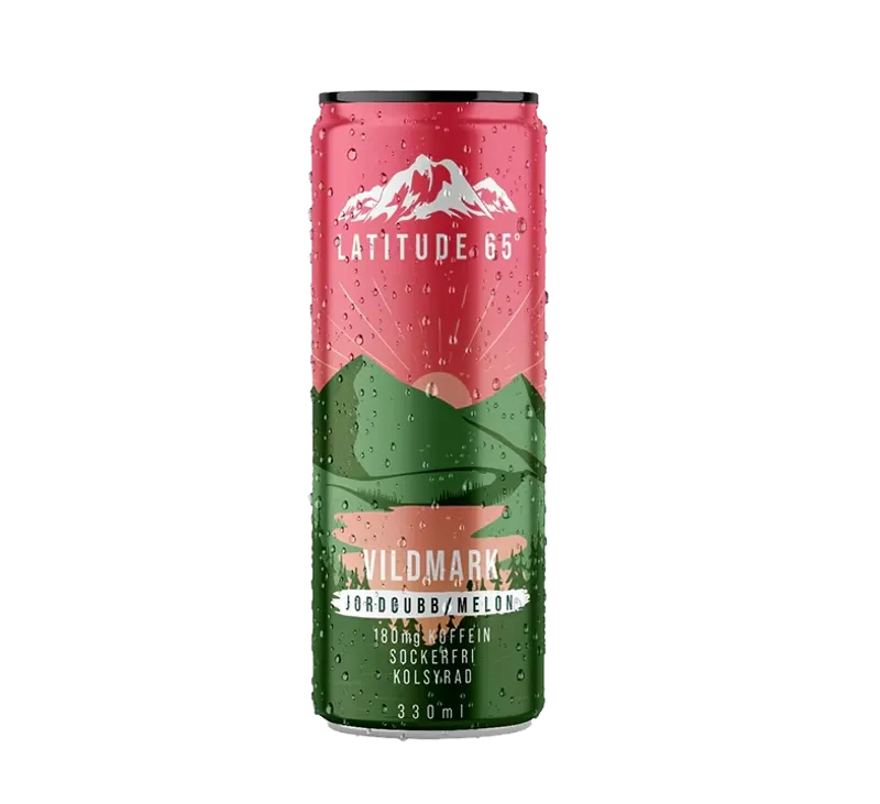 24-Pack Latitude 65 Jordgubb Melon Dryck 330ml