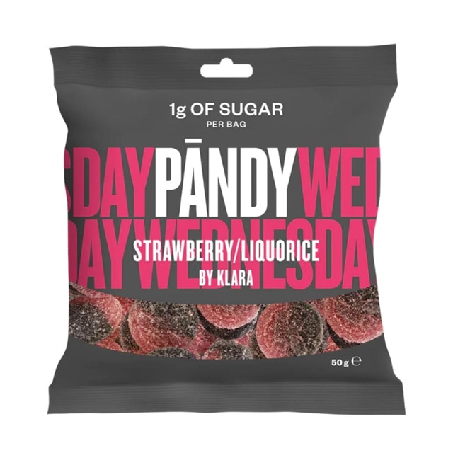 Pändy Candy Jordgubb/Lakrits 50g Påse