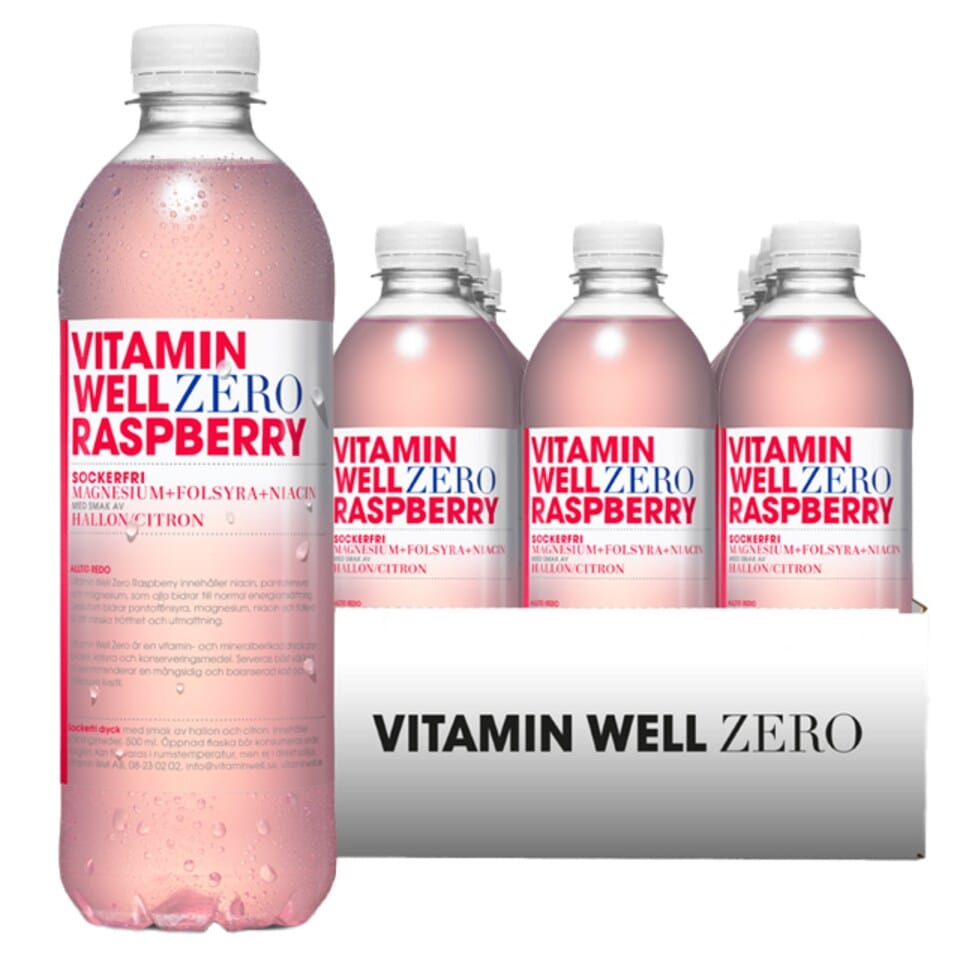 Vitamin Well Zero Raspberry 12x500ml Paket