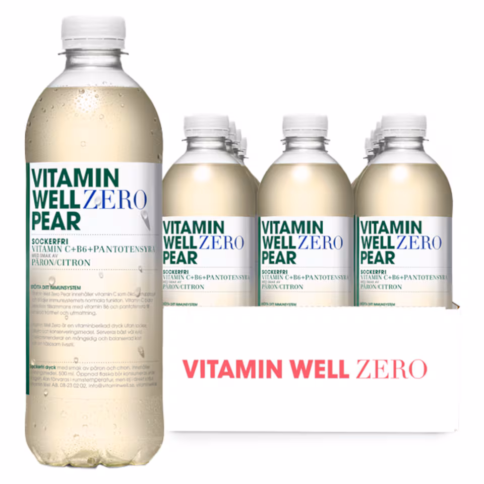 Vitamin Well Zero Pear 12x500ml Paket