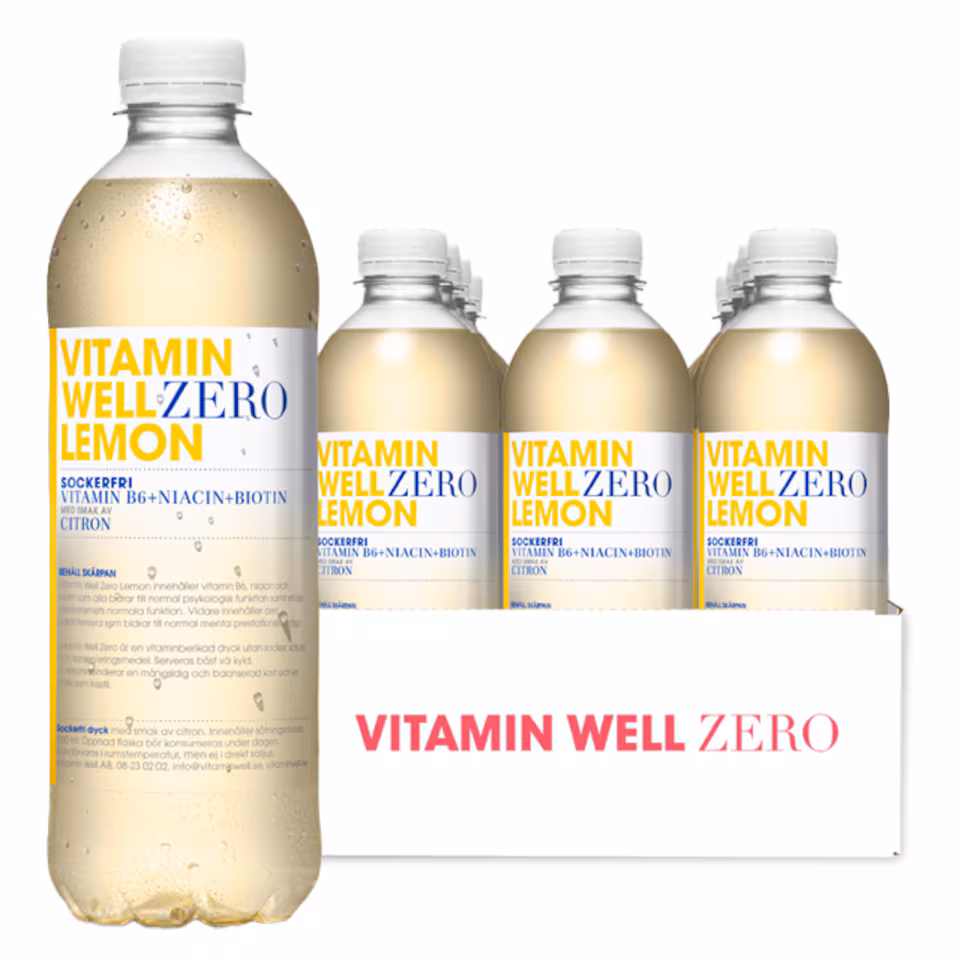 Vitamin Well Zero Lemon 12x500ml