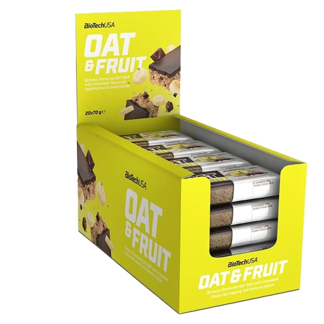 BioTechUSA Oat & Fruit Bar Choklad Banan 20x70g
