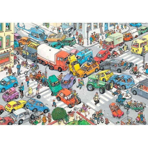 Jan van Haasteren Trafikkaos och Flygäventyr Pusselset