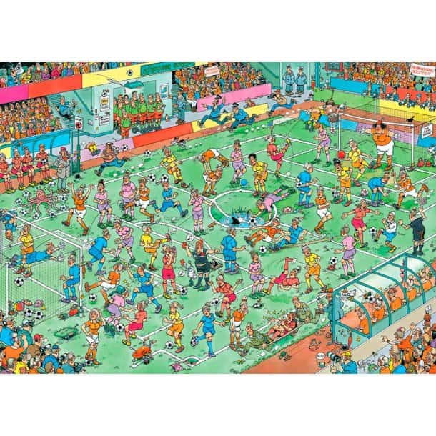 Jan Van Haasteren 1000-bitars Damfotbollspussel