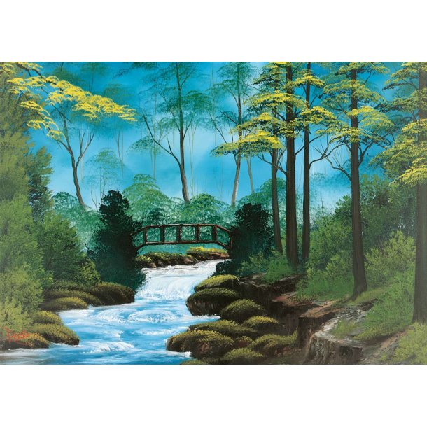 Schmidt Pussel Bob Ross Skogsbro 1000 Bitar
