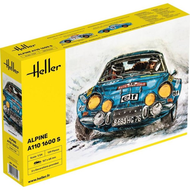 Heller Alpine A110 1600 S Rallymodell 1:24