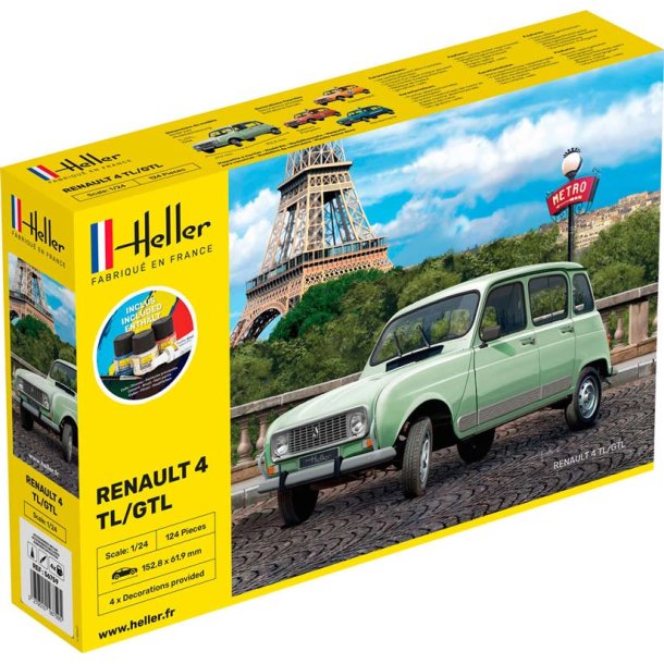 Heller Renault 4L 1961 Modellbyggsats 1:24