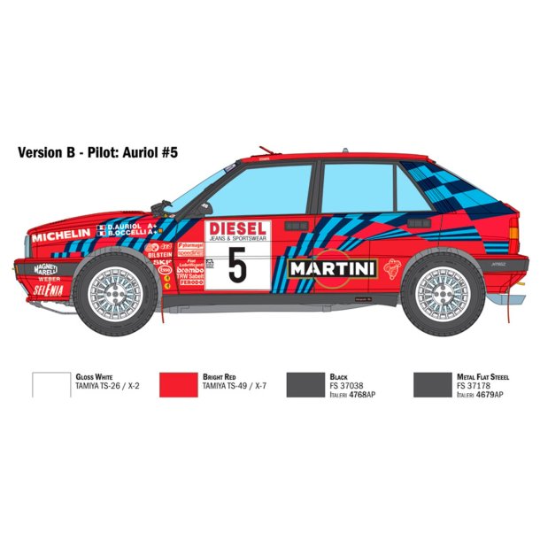 Italeri 1:12 Lancia Delta HF Integrale Sanremo Modellkit