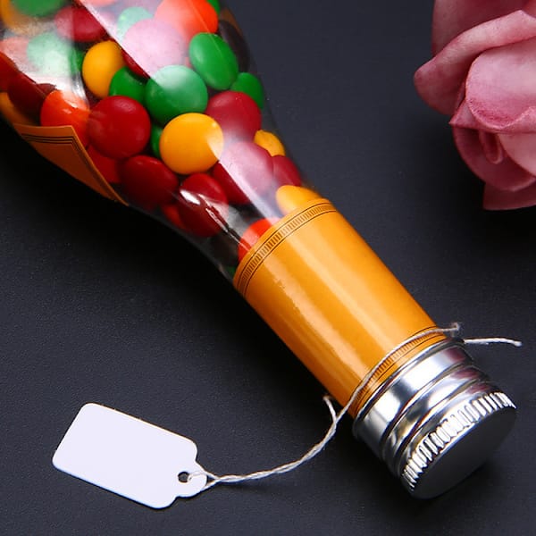 INF 100-pack vita pappersetiketter med snöre