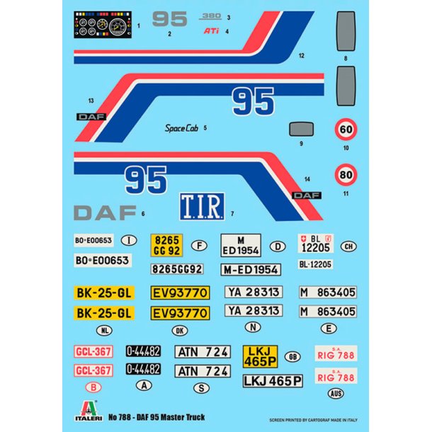 Italeri DAF 95 Master Lastbilsmodell
