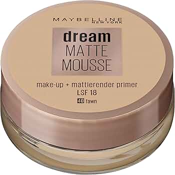 Maybelline New York smink, Dream matt mousse smink, matt, nr 40 Fawn : Amazon.se: Skönhet