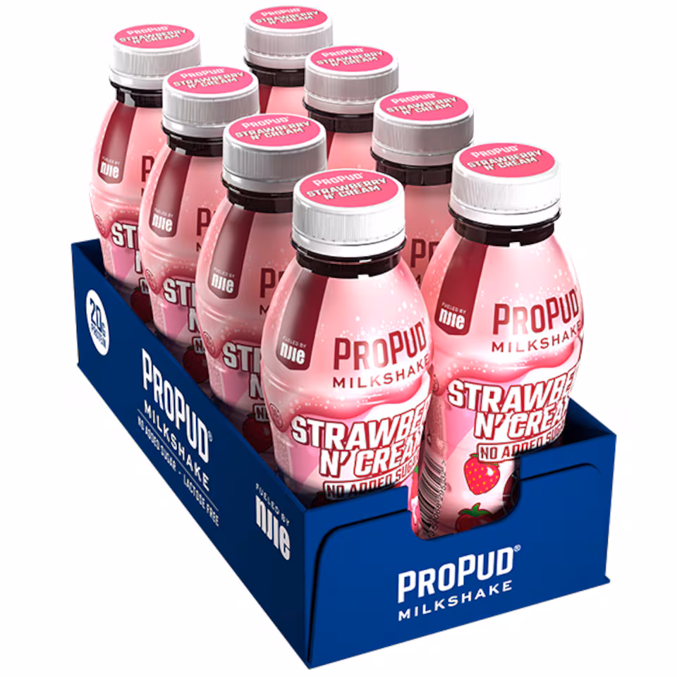 Njie ProPud Protein Milkshake Jordgubb & Grädde 8x330ml