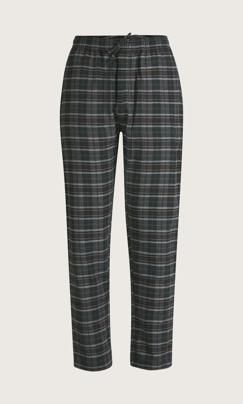 Marinblå Flanellpyjamasbyxa för Herr