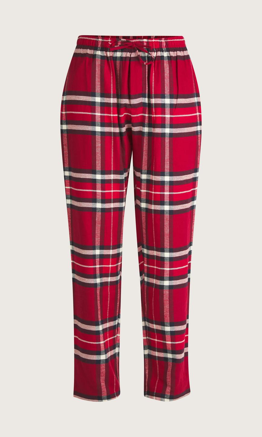 Röd flanellpyjamasbyxa för herr