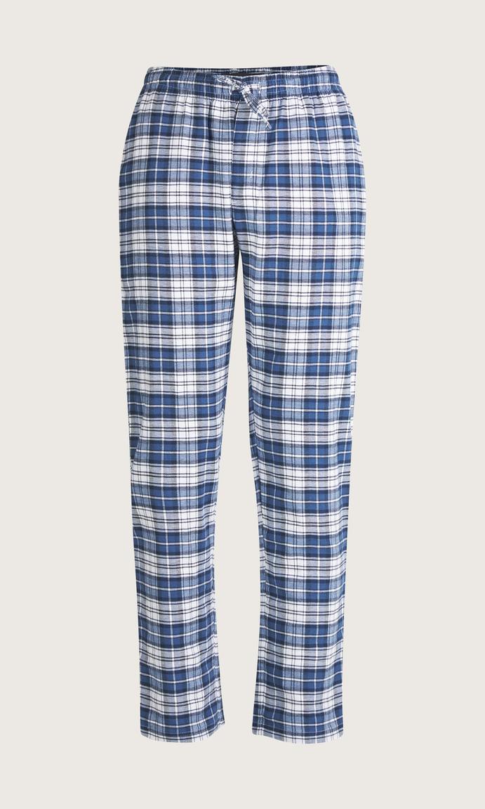 Marinblå Flanellpyjamasbyxa för Herr