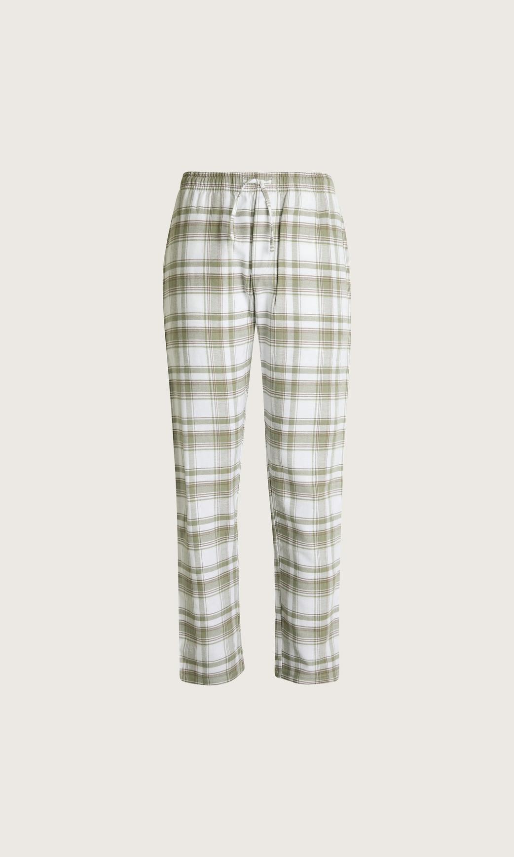 Marinblå Flanellpyjamasbyxa för Herr