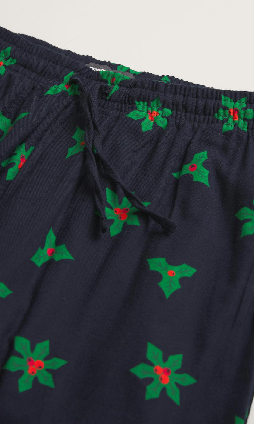 Marinblå Julpyjamasbyxor för Herr