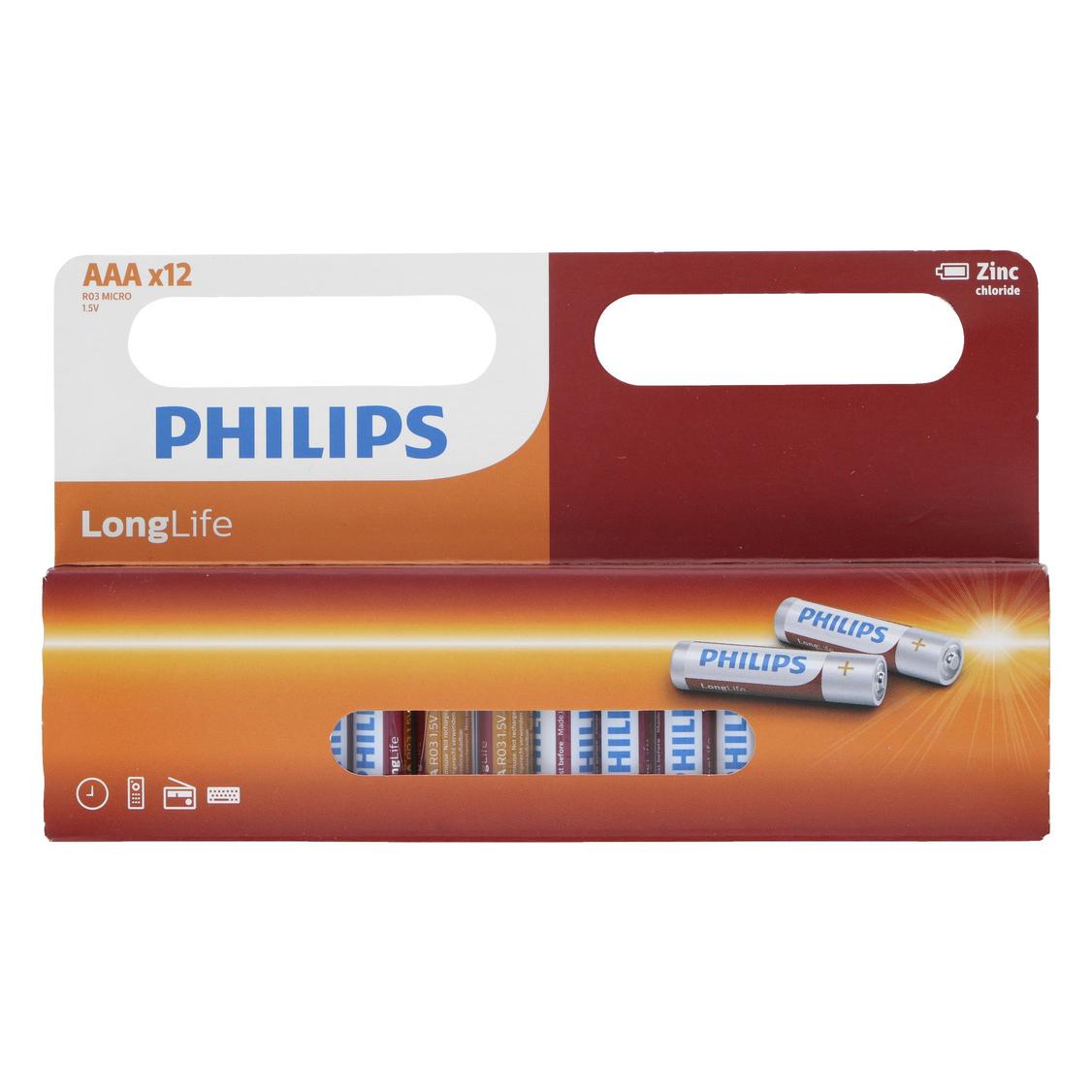 Philips Longlife AAA Batterier 12-pk