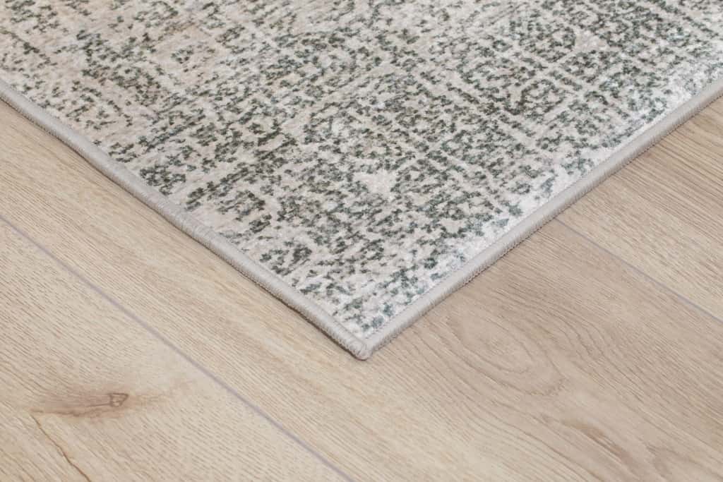 Amber Vintage Grå Tvättbar Matta