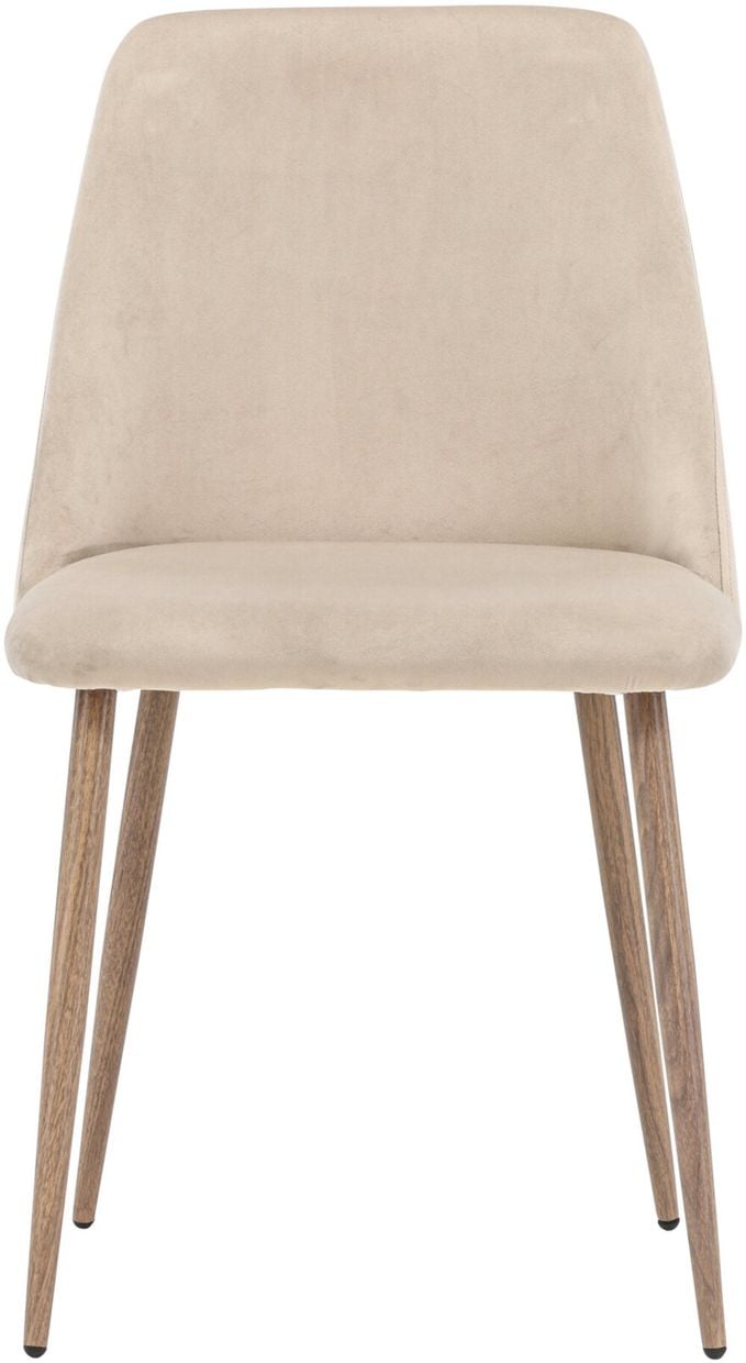 Hult matstol mörk valnöt och brun tyg