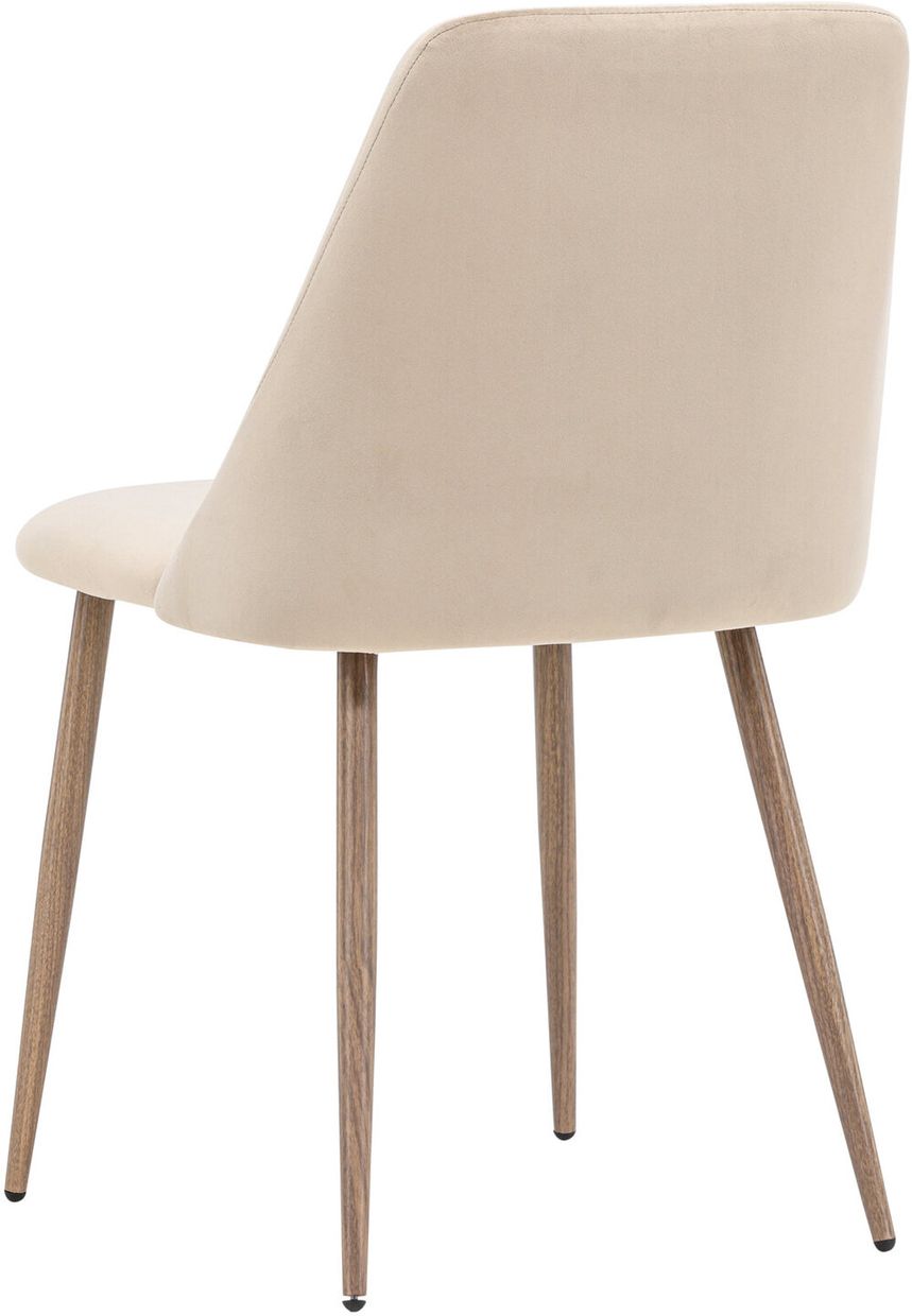 Hult matstol mörk valnöt och brun tyg