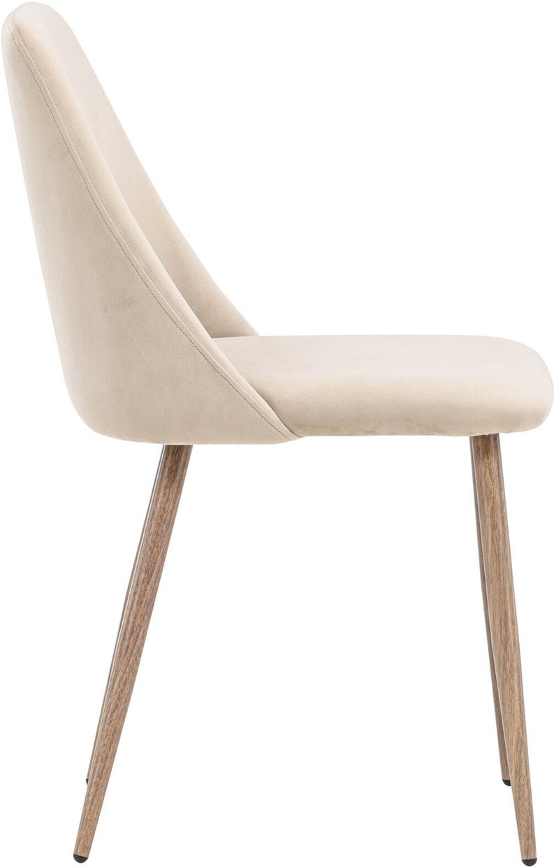 Hult matstol mörk valnöt och brun tyg