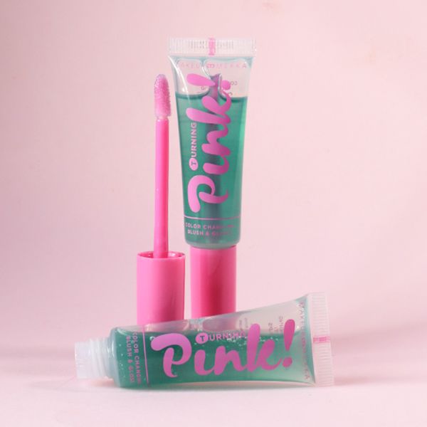 Color-Changing Pink Blush and Lip Gloss