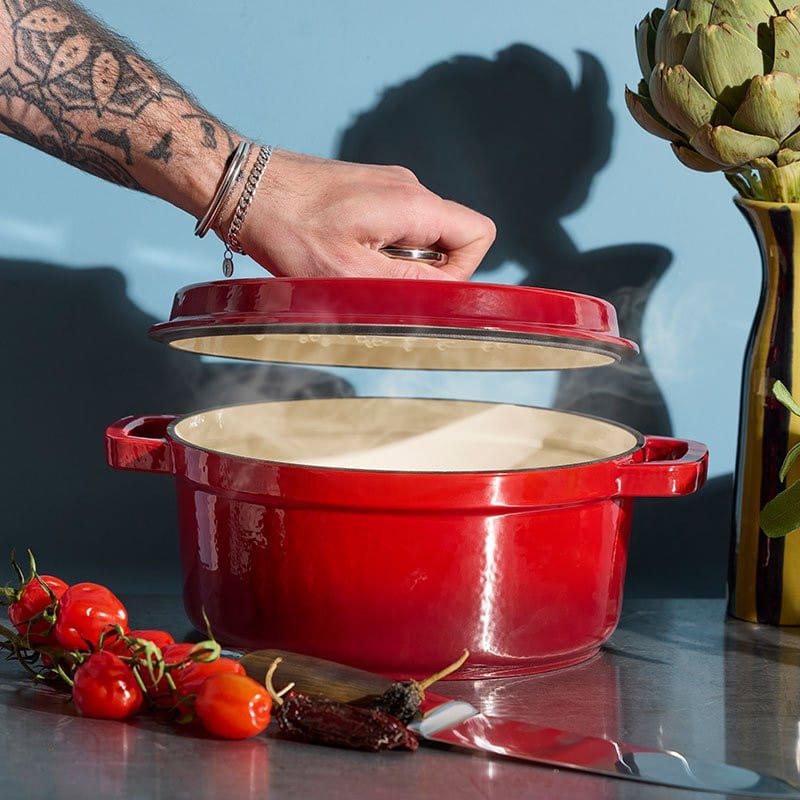 Jernverket Röd Gjutjärnsgryta 4,2 L 70% rabatt 