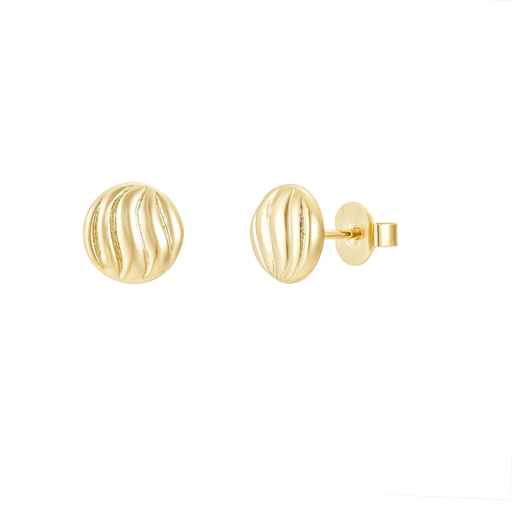 Elegant Wavey Dome Earrings