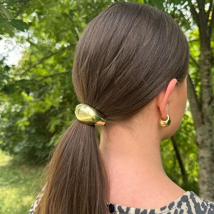 Elegant Large Metal Hair Tie